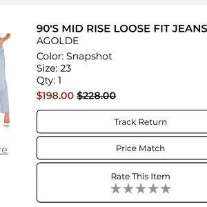 Agolde 90's Mid Rise Loose Fit Jeans - Light Blue Snapshot